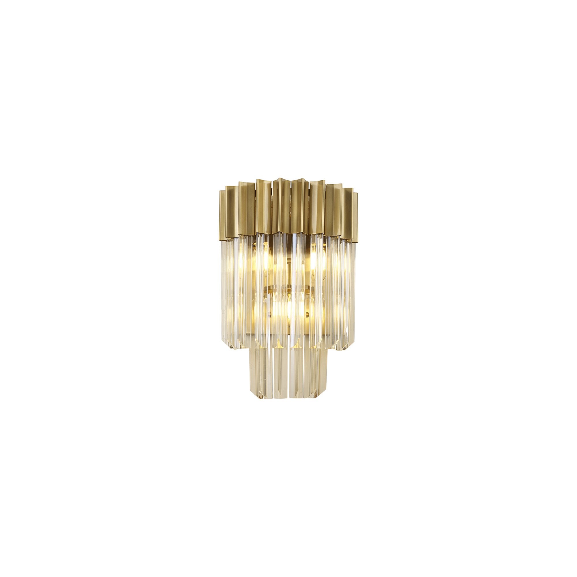NL89999 Vienna 3 Light Wall Light Brass Cognac