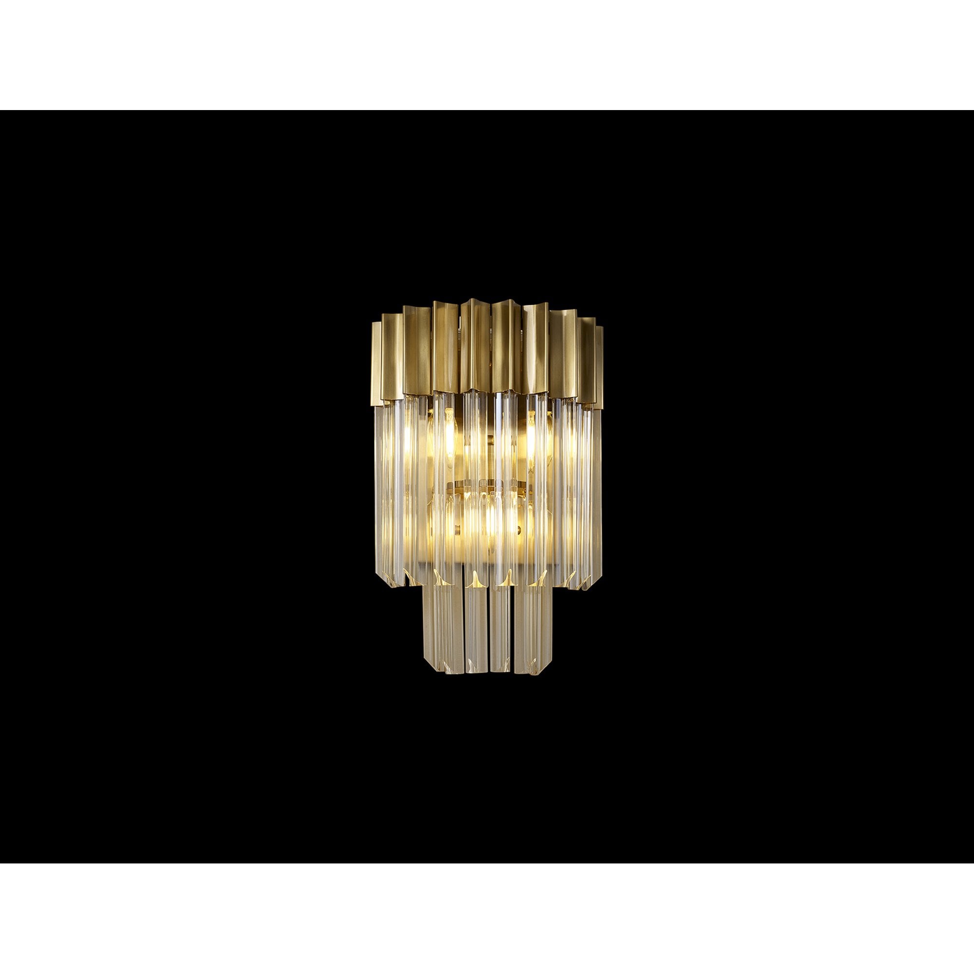 NL89999 Vienna 3 Light Wall Light Brass Cognac