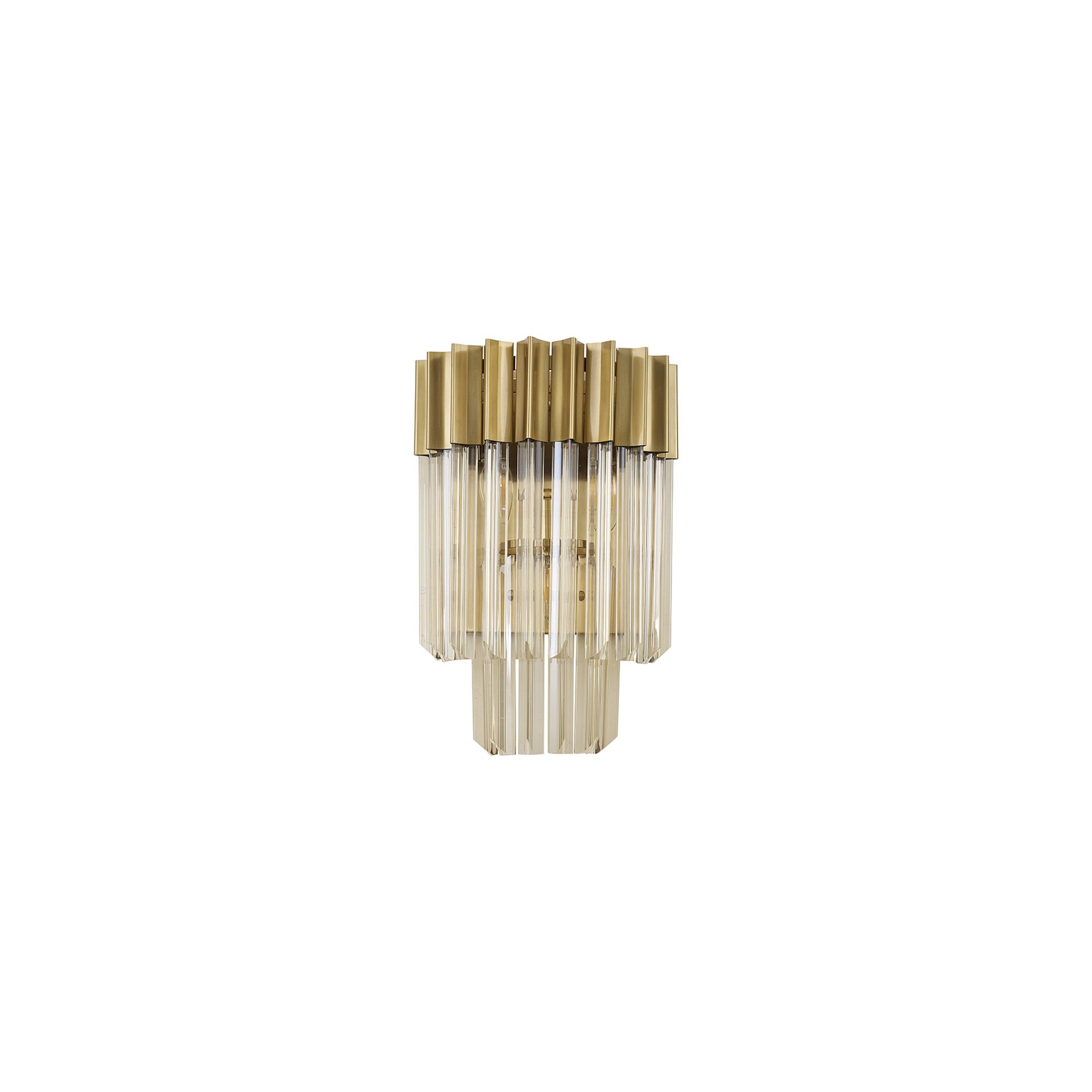 NL89999 Vienna 3 Light Wall Light Brass Cognac
