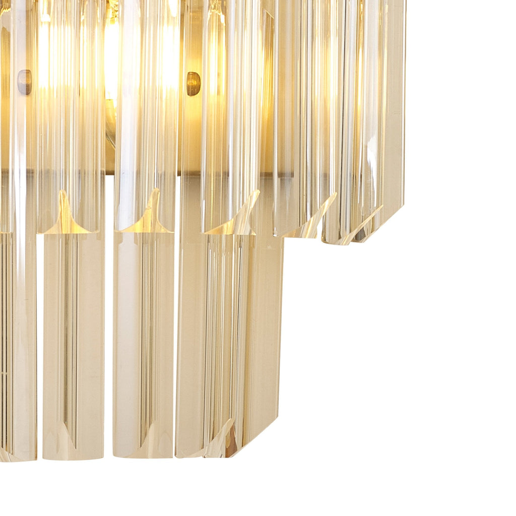 NL89999 Vienna 3 Light Wall Light Brass Cognac
