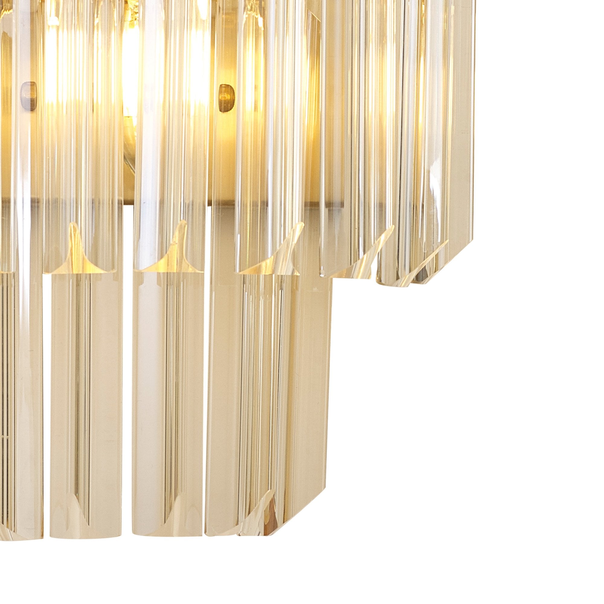 NL89999 Vienna 3 Light Wall Light Brass Cognac