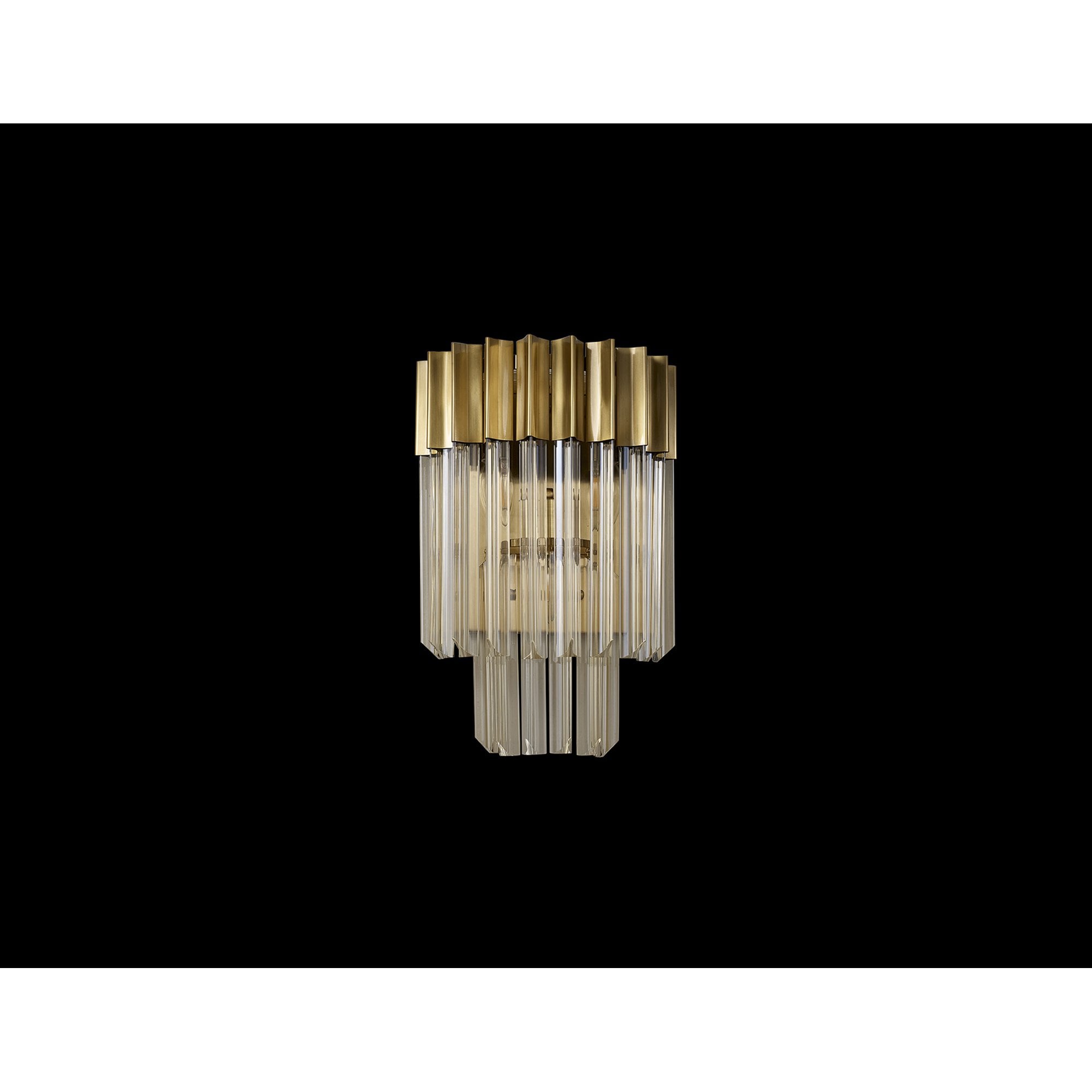 NL89999 Vienna 3 Light Wall Light Brass Cognac