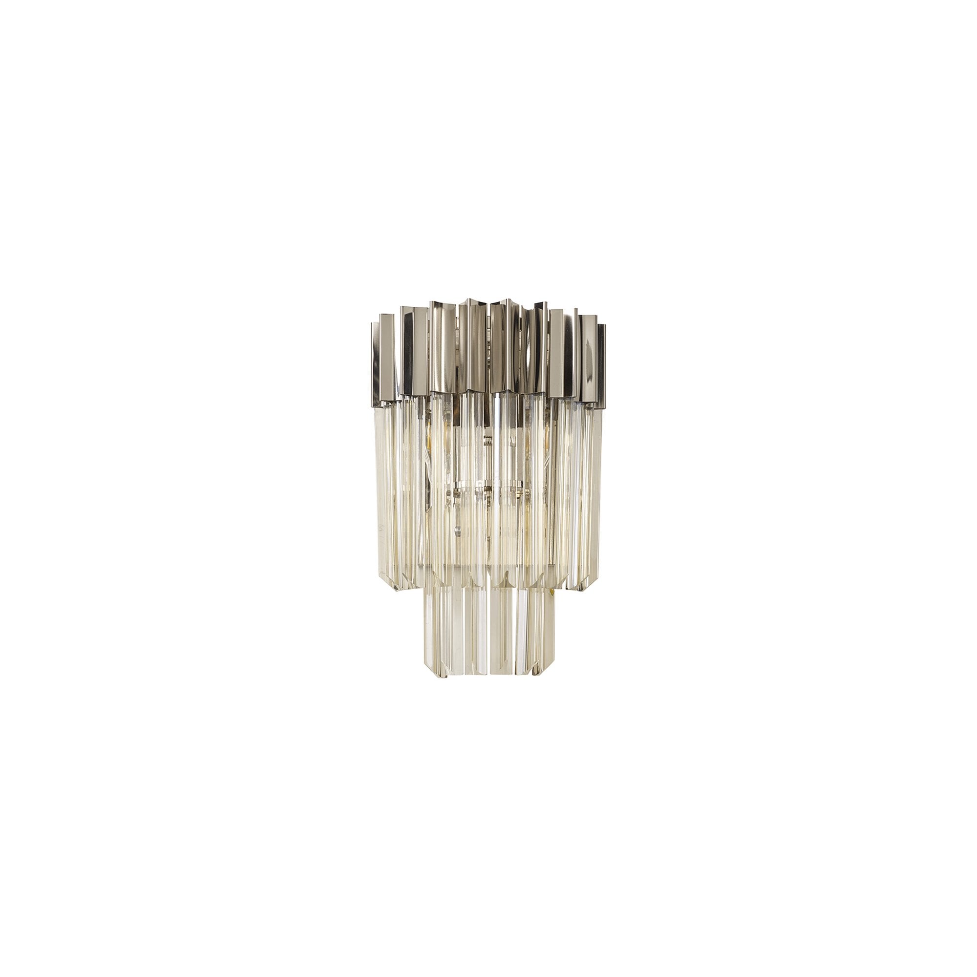 NL90009 Vienna 3 Light Wall Light Polished Nickel Cognac