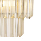 NL90009 Vienna 3 Light Wall Light Polished Nickel Cognac