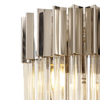 NL90009 Vienna 3 Light Wall Light Polished Nickel Cognac