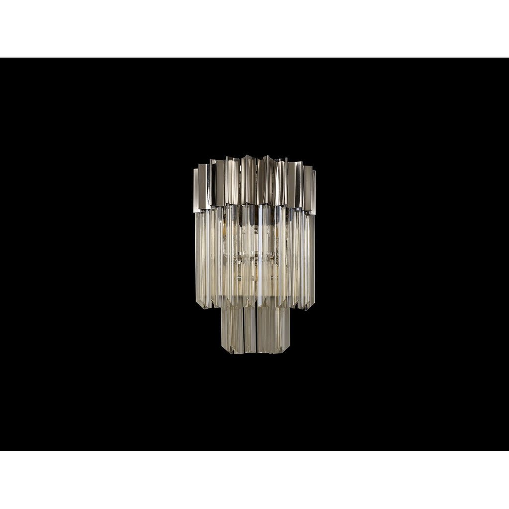 NL90009 Vienna 3 Light Wall Light Polished Nickel Cognac