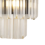 NL90019 Vienna 3 Light Wall Light Matt Black Clear