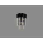 NL90019 Vienna 3 Light Wall Light Matt Black Clear