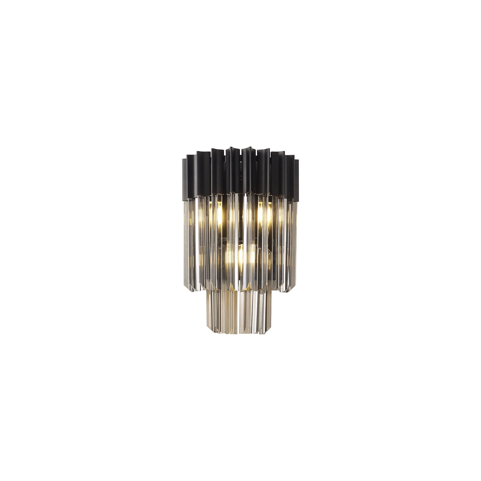 NL90029 Vienna 3 Light Wall Light Matt Black Smoked