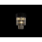 NL90029 Vienna 3 Light Wall Light Matt Black Smoked