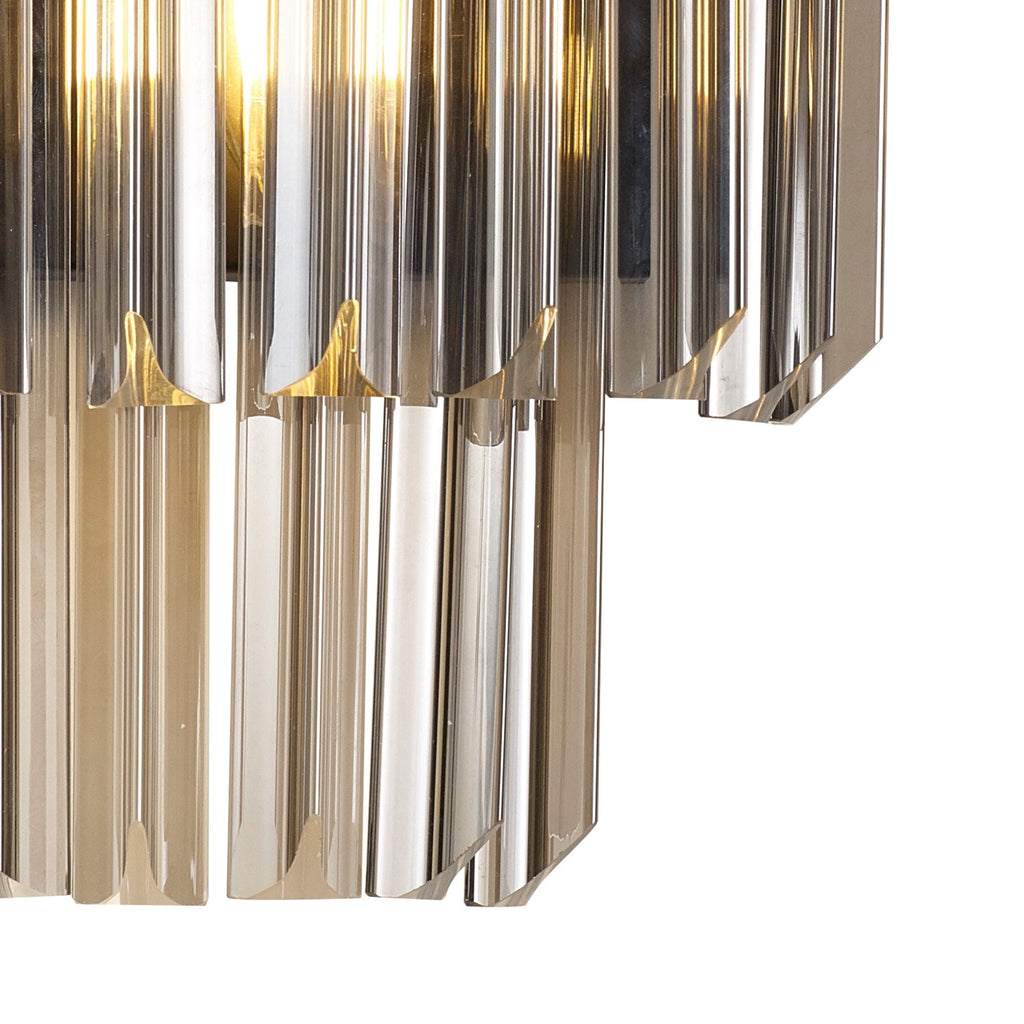 NL90029 Vienna 3 Light Wall Light Matt Black Smoked