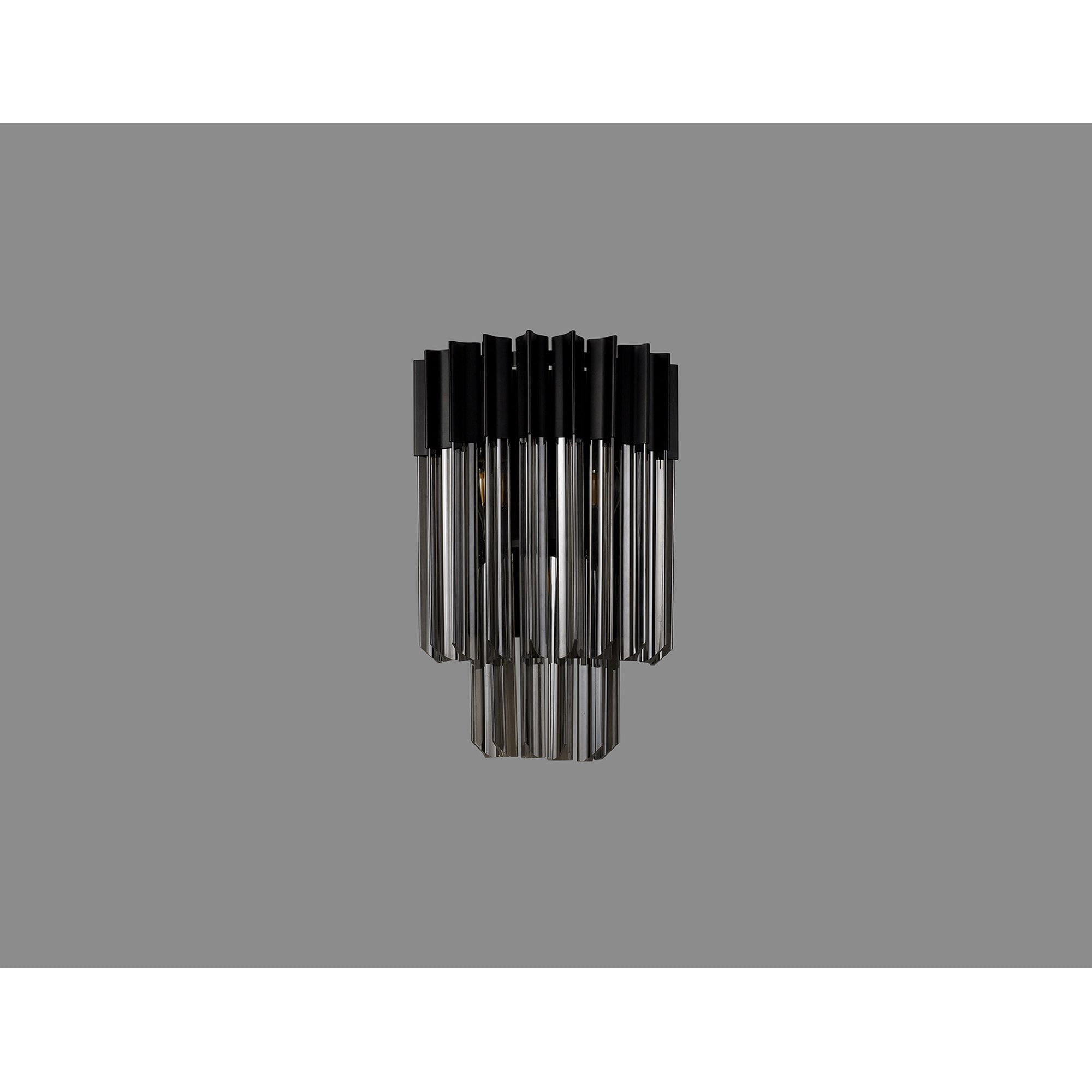 NL90029 Vienna 3 Light Wall Light Matt Black Smoked