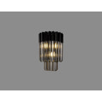 NL90029 Vienna 3 Light Wall Light Matt Black Smoked