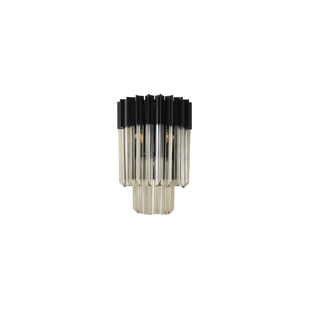 NL90039 Vienna  3 Light Wall Light Matt Black Cognac