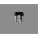 NL90039 Vienna  3 Light Wall Light Matt Black Cognac