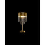NL90049 Vienna 3 Light Table Lamp Brass Smoked