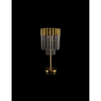 NL90049 Vienna 3 Light Table Lamp Brass Smoked