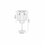 NL90059 Vienna 3 Light Table Lamp Brass Cognac