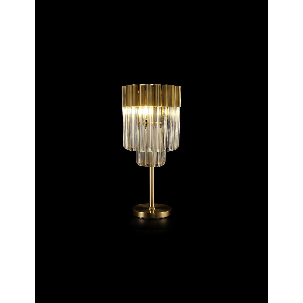 NL90059 Vienna 3 Light Table Lamp Brass Cognac