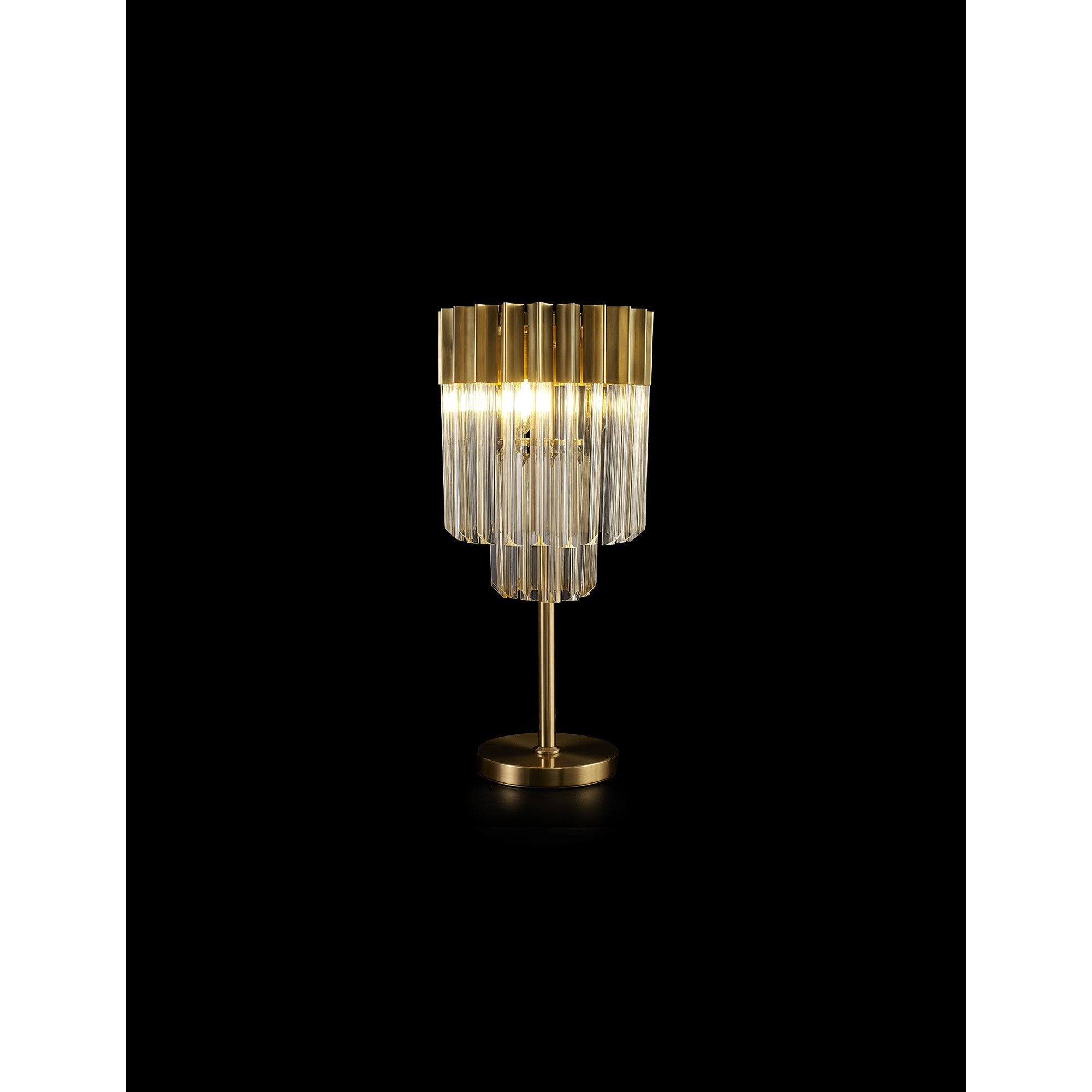 NL90059 Vienna 3 Light Table Lamp Brass Cognac