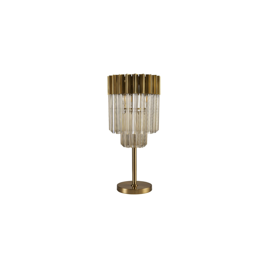 NL90059 Vienna 3 Light Table Lamp Brass Cognac