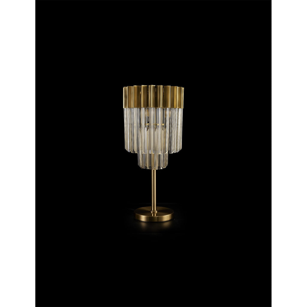 NL90059 Vienna 3 Light Table Lamp Brass Cognac
