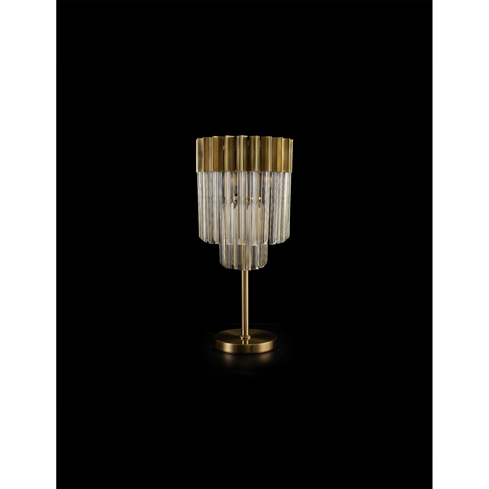 NL90059 Vienna 3 Light Table Lamp Brass Cognac