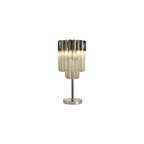 NL90069 Vienna  3 Light Table Lamp Polished Nickel Cognac
