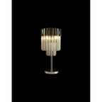 NL90069 Vienna  3 Light Table Lamp Polished Nickel Cognac