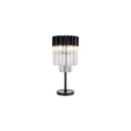 NL90079 Vienna 3 Light Table Lamp Matt Black Clear