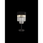 NL90079 Vienna 3 Light Table Lamp Matt Black Clear