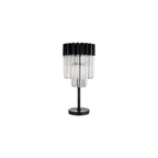 NL90079 Vienna 3 Light Table Lamp Matt Black Clear