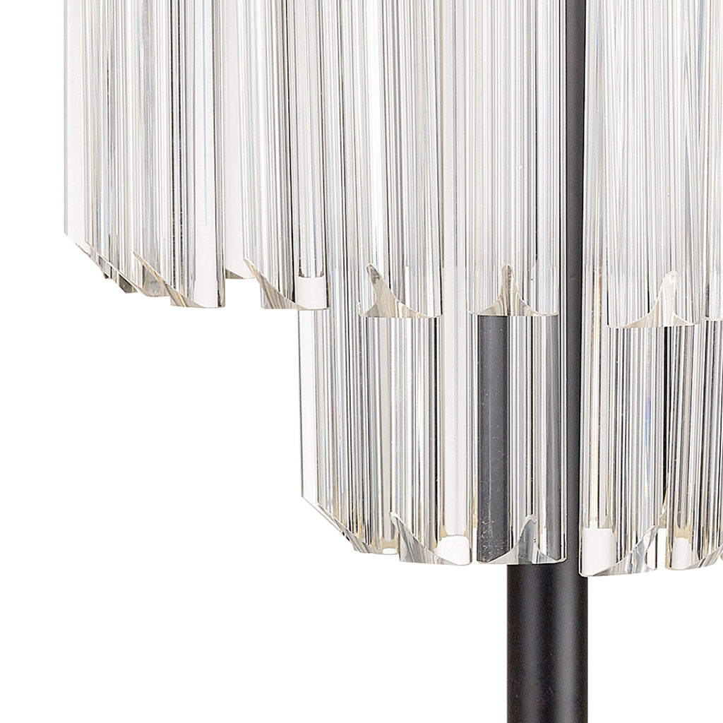 NL90079 Vienna 3 Light Table Lamp Matt Black Clear