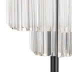 NL90079 Vienna 3 Light Table Lamp Matt Black Clear