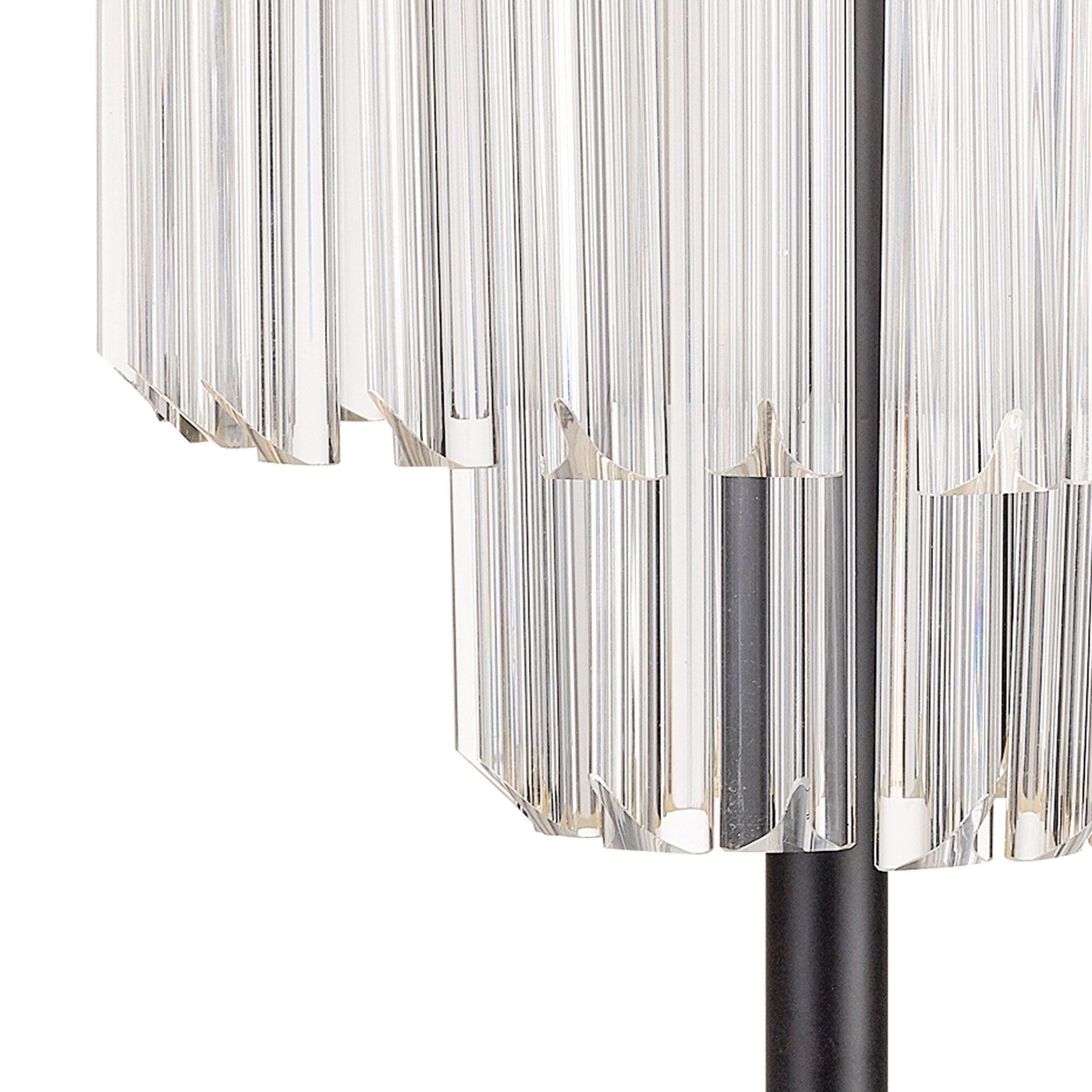NL90079 Vienna 3 Light Table Lamp Matt Black Clear