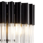 NL90079 Vienna 3 Light Table Lamp Matt Black Clear