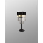 NL90079 Vienna 3 Light Table Lamp Matt Black Clear