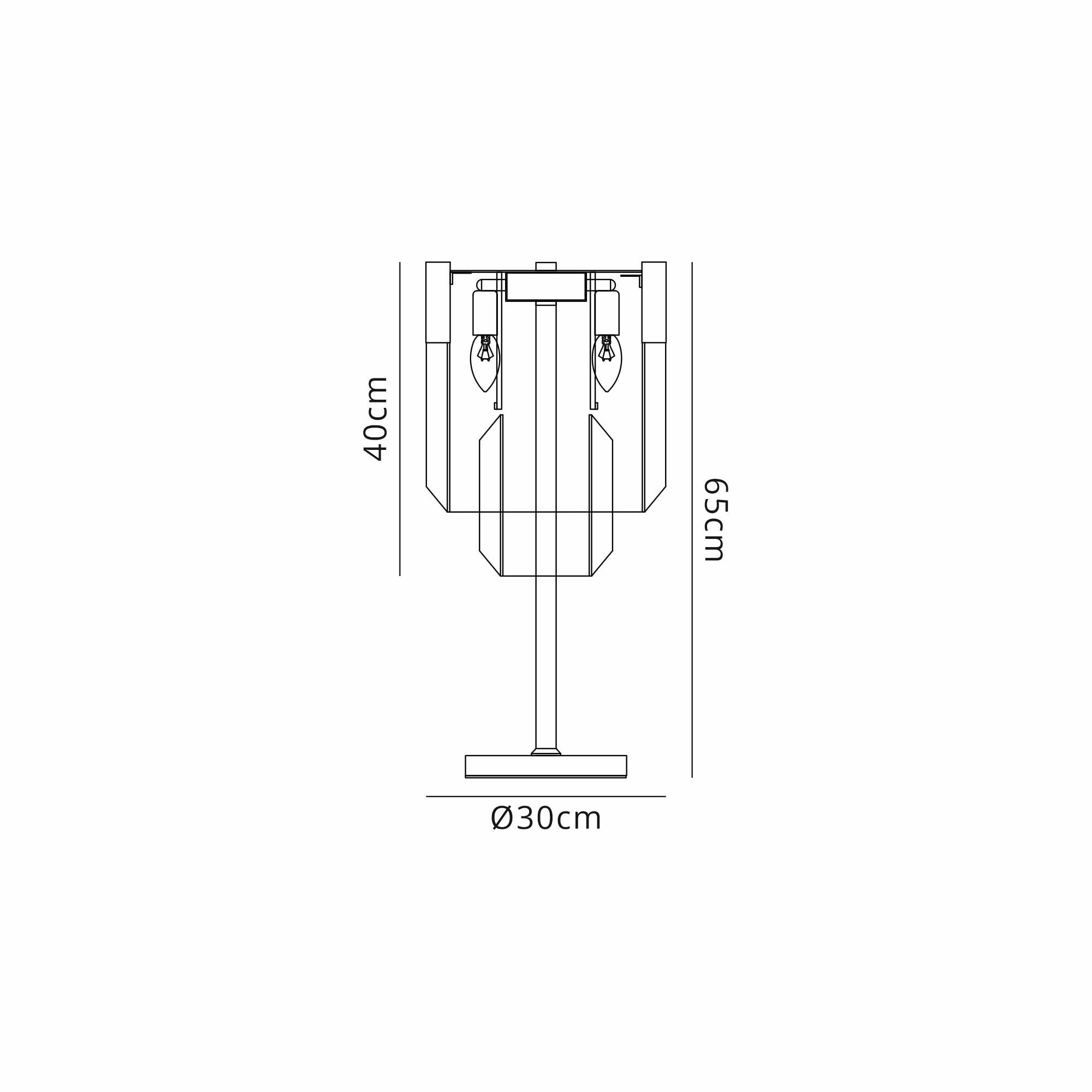 NL90089 Vienna 3 Light Table Lamp Matt Black Smoked