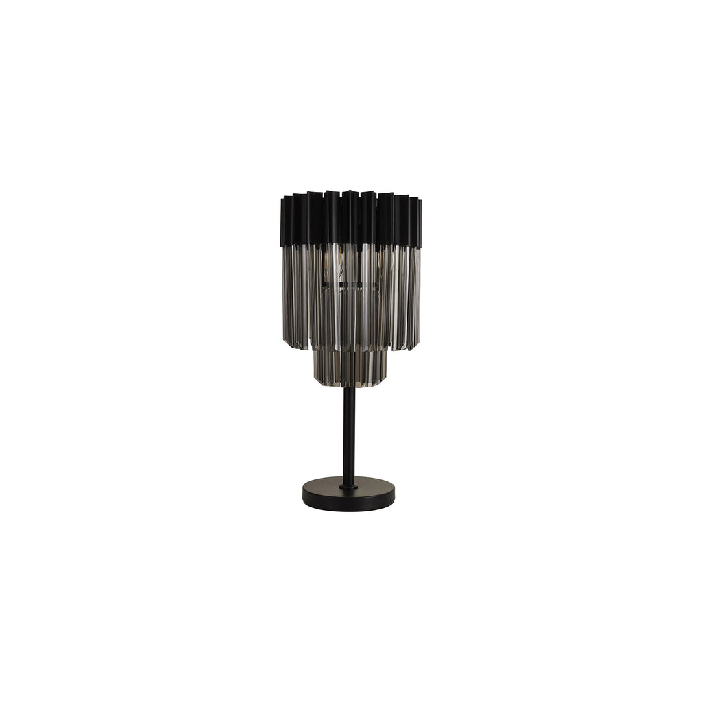 NL90089 Vienna 3 Light Table Lamp Matt Black Smoked