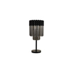 NL90089 Vienna 3 Light Table Lamp Matt Black Smoked