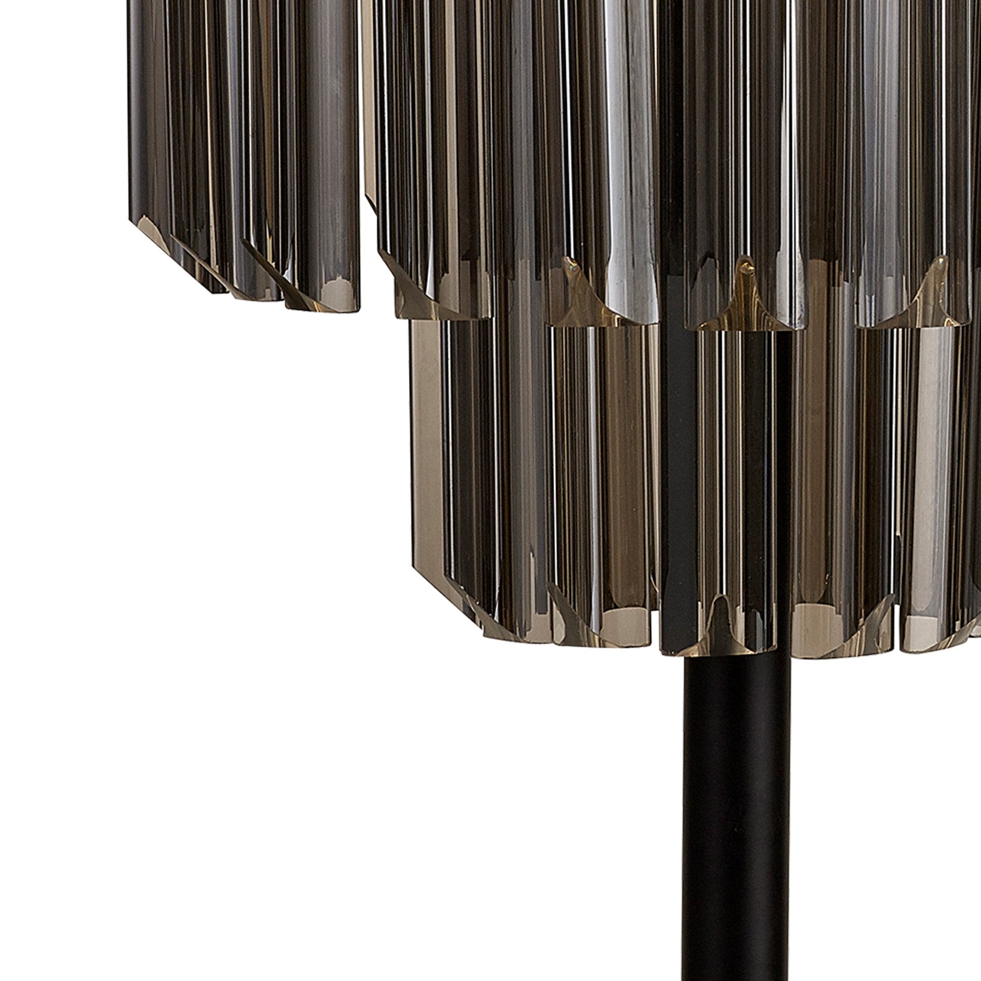 NL90089 Vienna 3 Light Table Lamp Matt Black Smoked