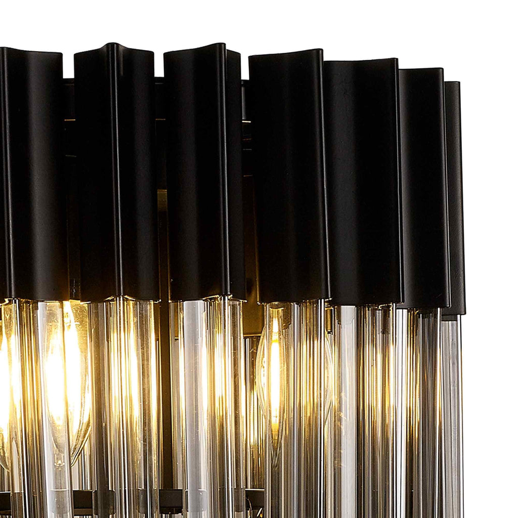 NL90089 Vienna 3 Light Table Lamp Matt Black Smoked