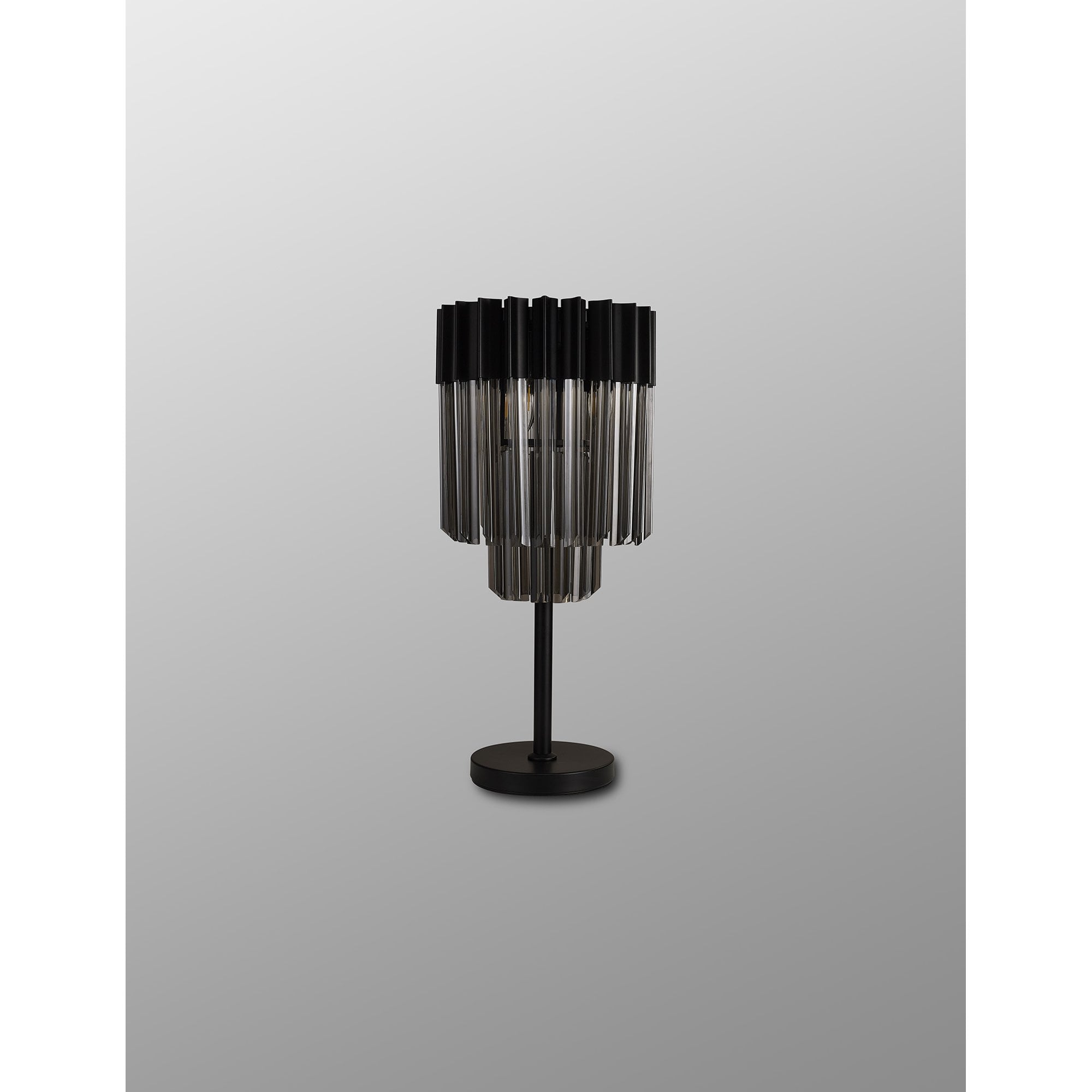 NL90089 Vienna 3 Light Table Lamp Matt Black Smoked