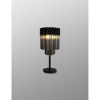 NL90089 Vienna 3 Light Table Lamp Matt Black Smoked