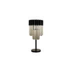 NL90099 Vienna 3 Light Table Lamp Matt Black Cognac