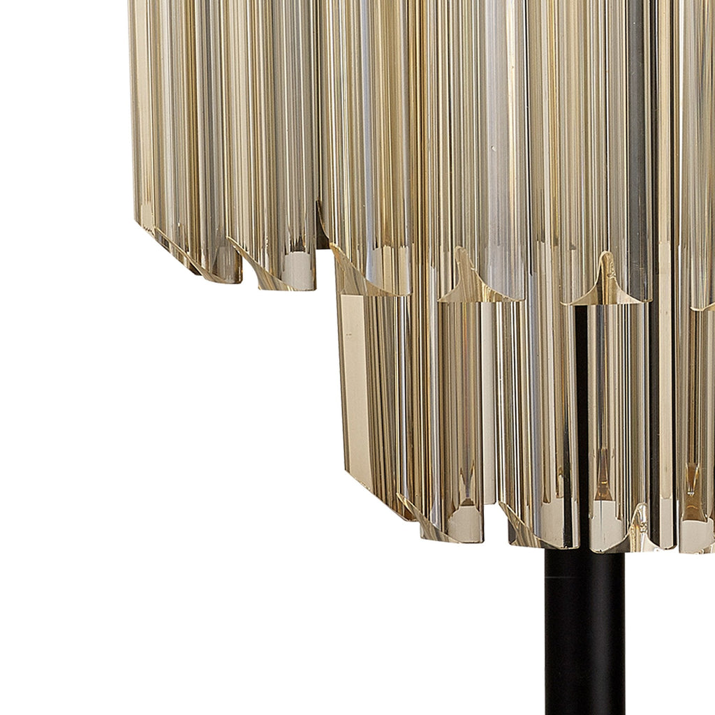 NL90099 Vienna 3 Light Table Lamp Matt Black Cognac