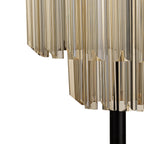 NL90099 Vienna 3 Light Table Lamp Matt Black Cognac