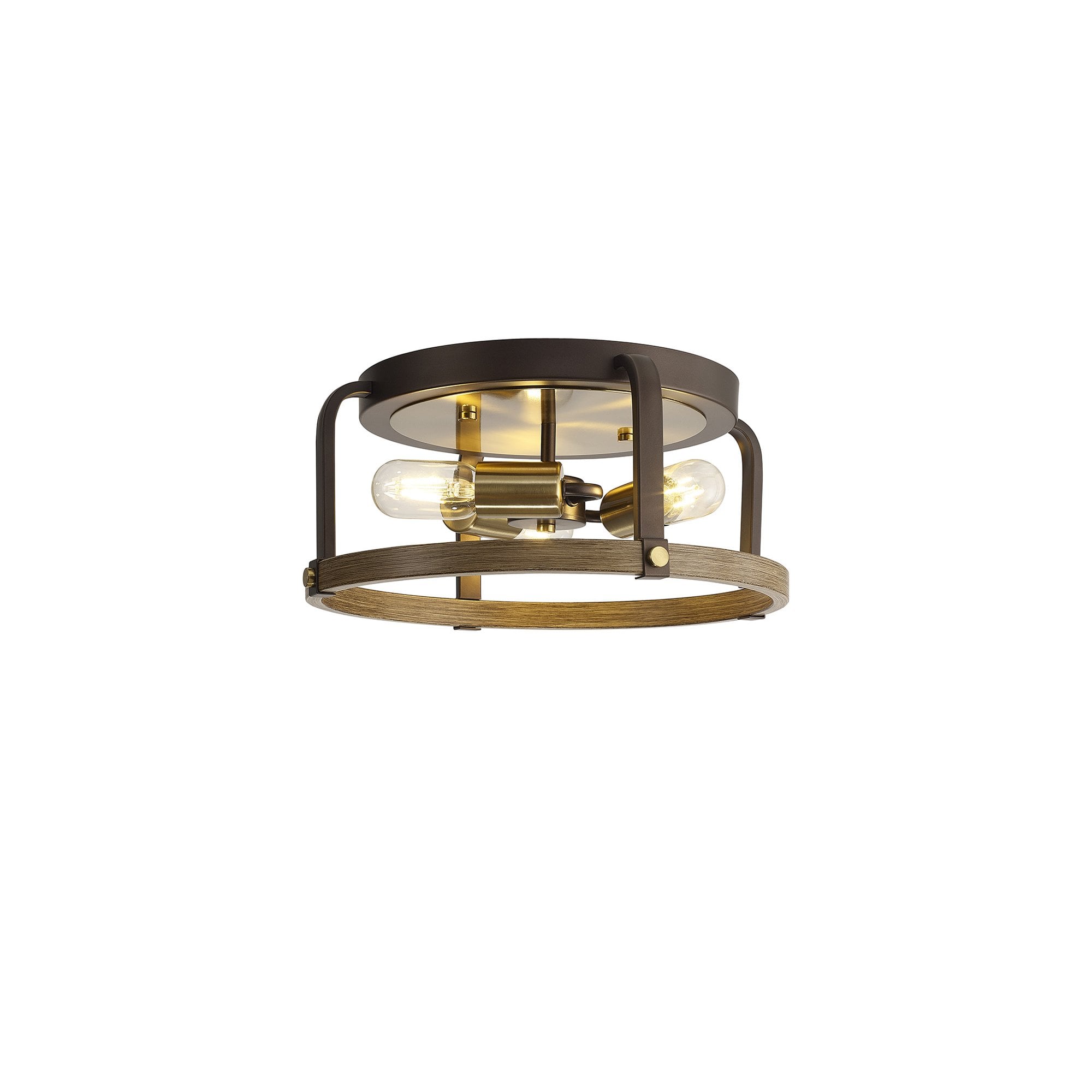 NL85759 Laiosa 3 Light Ceiling Light Antique Bronze Brown Oxide