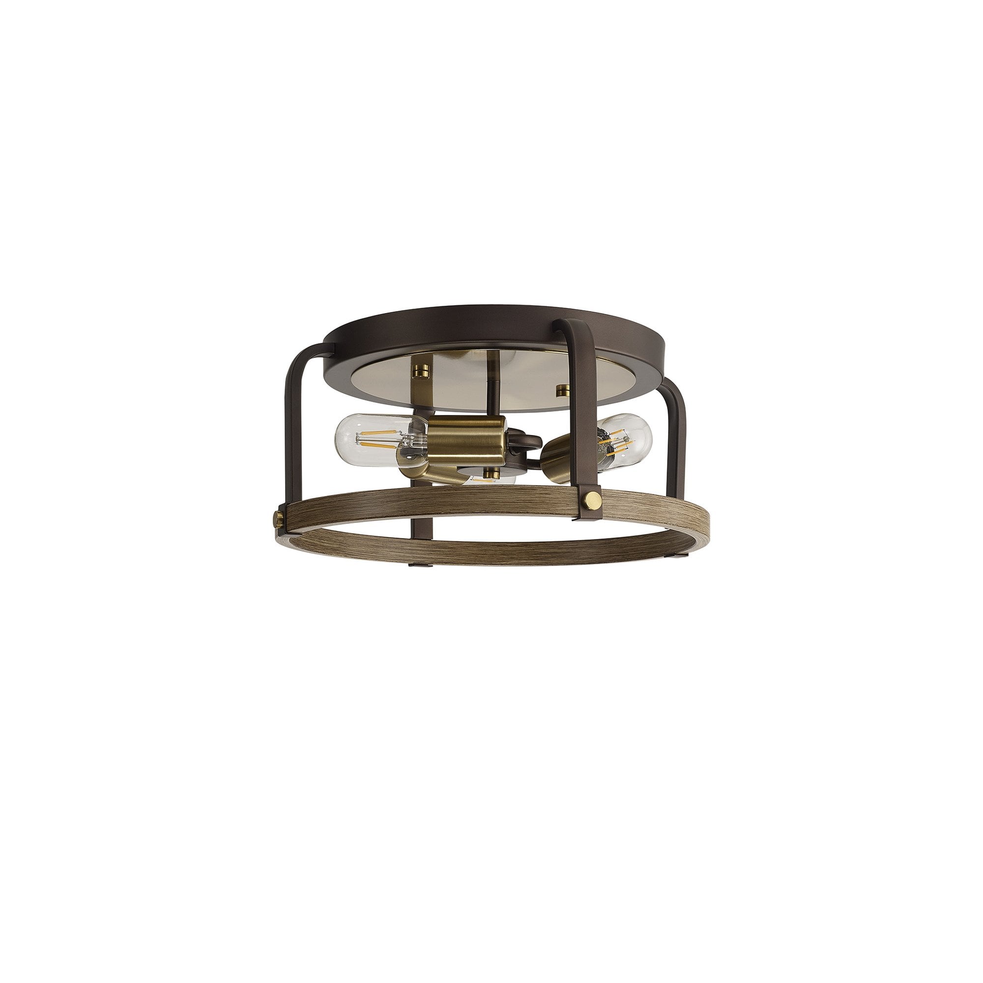 NL85759 Laiosa 3 Light Ceiling Light Antique Bronze Brown Oxide