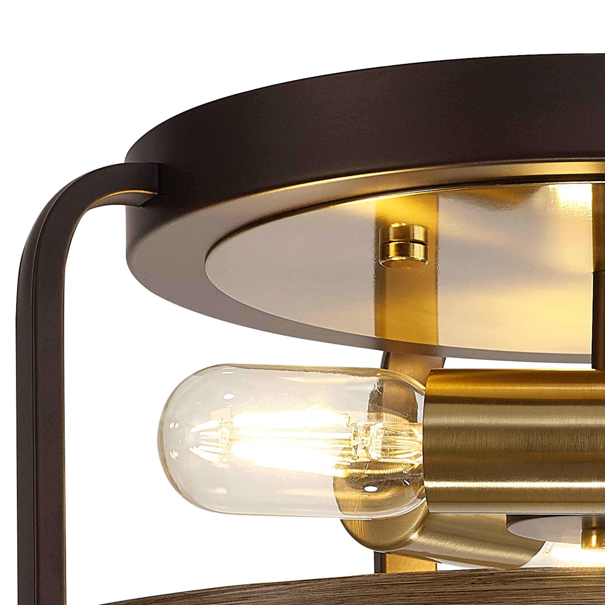 NL85759 Laiosa 3 Light Ceiling Light Antique Bronze Brown Oxide